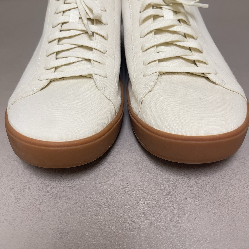 Kizik Irving Shoes Men 11.5 Wide Beige Canvas Hands Free Lace Up Walking Sneaker - Picture 4 of 14
